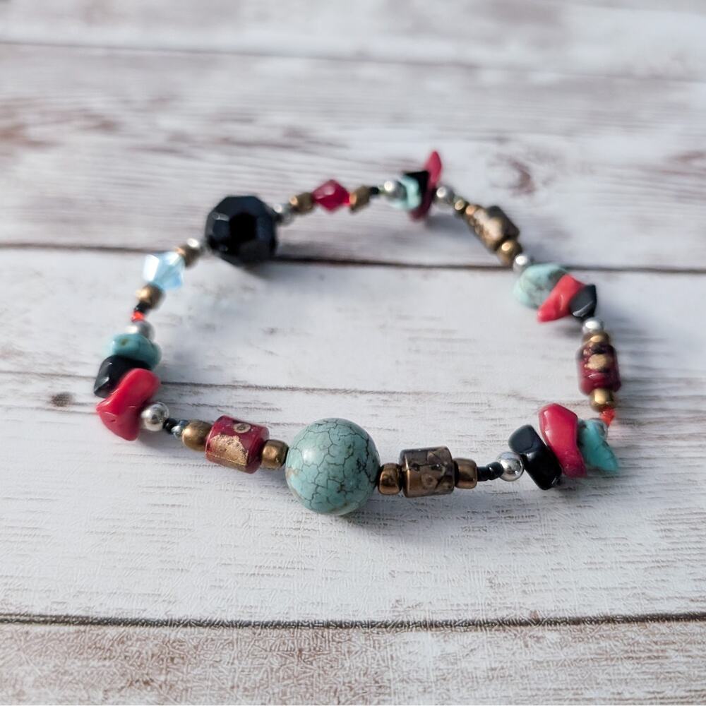 Vintage Multi Colored Stretch Bracelet
